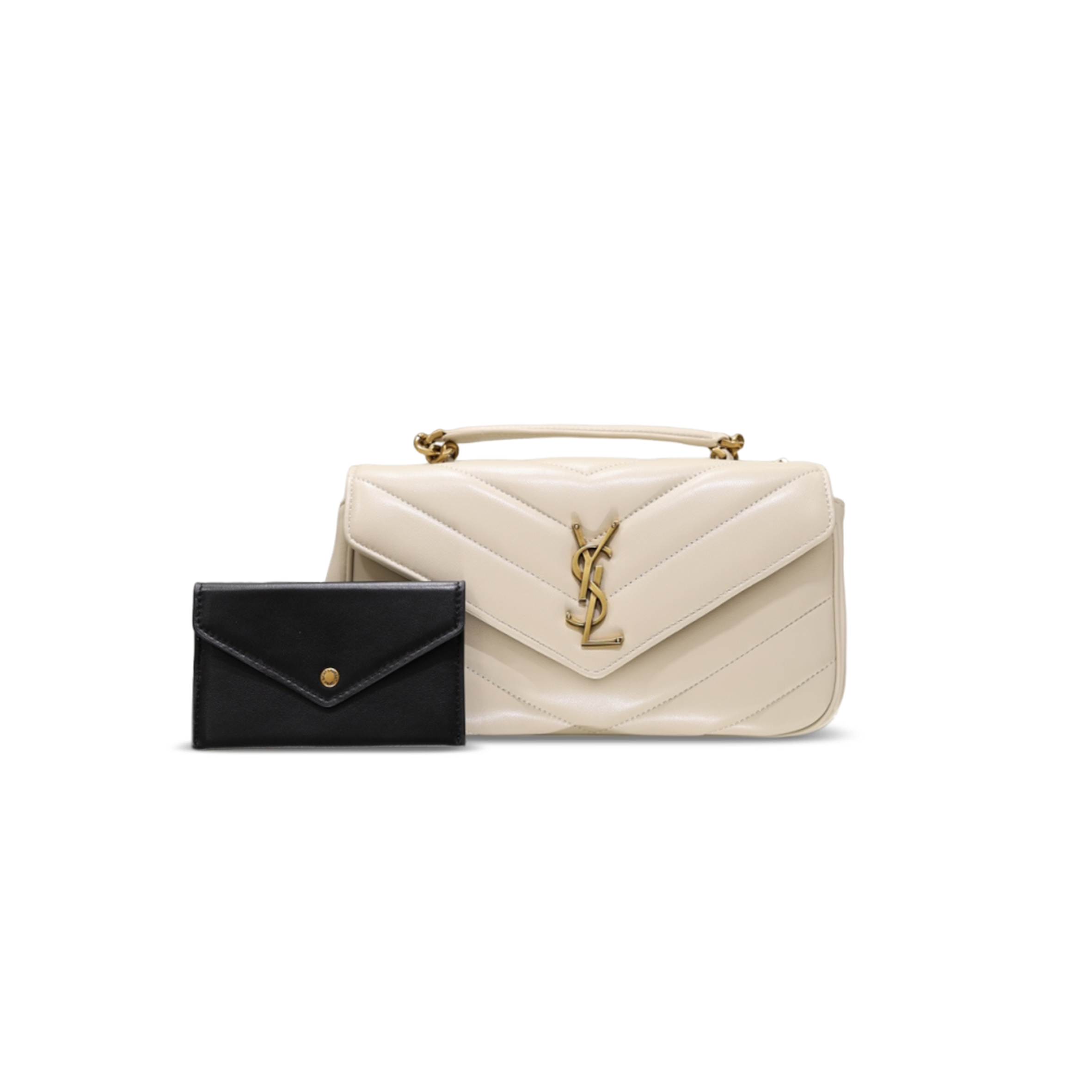 YSL LOULOU TOP-HANDLE IN MATELASSÉ LAMBSKIN 869461 (25*13*6cm)